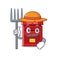 Farmer happy mailbox in with cartoon cute