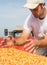 Farmer holding corn