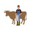 Farmer holding a milk churn