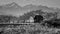 Farmer house and central alps, Matsumoto