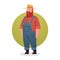 Farmer Man Icon Agriculture Worker Professional Occupation