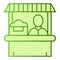 Farmer market flat icon. Seller green icons in trendy flat style. Store gradient style design, designed for web and app