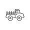 Farmer pickup truck line icon