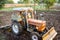 A farmer ploughing field with a tractor in northern Punjab Pakistan