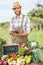 Farmer selling his organic produce