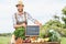 Farmer selling his organic produce