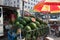 Farmer selling watermelons on street in Beijing