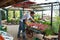 Farmer sells fruit and vegetables from his own cultivation fresh from the field and from the greenhouse