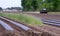 A farmer sprays a new field before adding more frost blankets