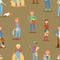 Farmer vector people workers character agriculture person profession farming life illustration woman and man work hard
