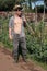 farmer in vegetable garden