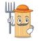 Farmer wooden cutting board character cartoon