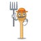 Farmer wooden spoon character cartoon