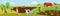 Farmer work on farm field vector illustration, cartoon flat people on farmland countryside, milk cow, feed chicken or