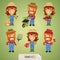 Farmers Cartoon Characters Set1.1