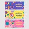 Farmers market flyer collection, web banner layout with hand drawn vector illustrations with vegetables