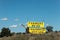 Farmers need climate action - handwritten sign on the roadside in Australia