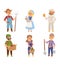Farmers people vector characters