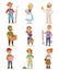 Farmers people vector set.