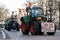 Farmers union protest strike against german government policy, Magdeburg, Germany.