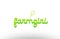 farmgirl word concept with green leaf logo icon company design