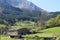 A farmhouse in the Basque Country on the slopes of Mount Urkiola one spring day