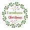 Farmhouse Christmas. Winter wreath, template for wood round sign, christmas decoration. Floral frame, twig with berries and