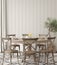 Farmhouse dining room interior background, wall mockup