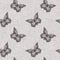 Farmhouse grey butterfly seamless pattern. Rustic French wildlife for ecological beautiful all over wallpaper. Repeat