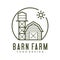 Farmhouse logo, agriculture vector, black emblem, natural product, Simple Minimalist Barn Farm Logo design inspiration