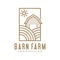 Farmhouse logo, agriculture vector, black emblem, natural product, Simple Minimalist Barn Farm Logo design inspiration