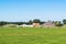 Farmhouse and meadows in polder, North Holland, Netherlands