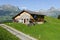 Farmhouse over Engelberg on the Swiss alps