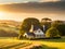 A Farmhouse Surrounded by Lush Fields