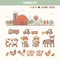 Farming and agriculture infographic elements for kid