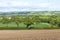 Farming fields in an english countryside, Cotswolds