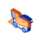 Farming Harvester Vehicle isometric icon vector illustration