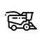 Farming Harvester Vehicle Vector Thin Line Icon