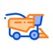 Farming Harvester Vehicle Vector Thin Line Icon