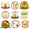 Farming harvesting and agriculture badges