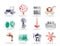 Farming industry and farming tools icons