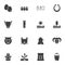 Farming related vector icons set