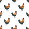 Farming Seamless pattern Rooster