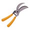 Farming secateurs icon, cartoon style