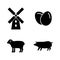 Farming. Simple Related Vector Icons