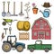 Farming sketch icons