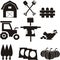 Farming tools icon vector