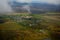 Farmland aerial view at autumn