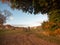 Farmland countryside path trail track farm fence sign private la