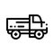 Farmland Delivery Truck Vector Thin Line Icon